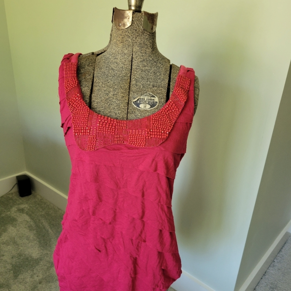 Beaded, layered top